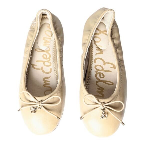 SAM EDELMAN Felicia Tan Leather Ballet Flats Girl's Size 1 - Picture 8 of 8